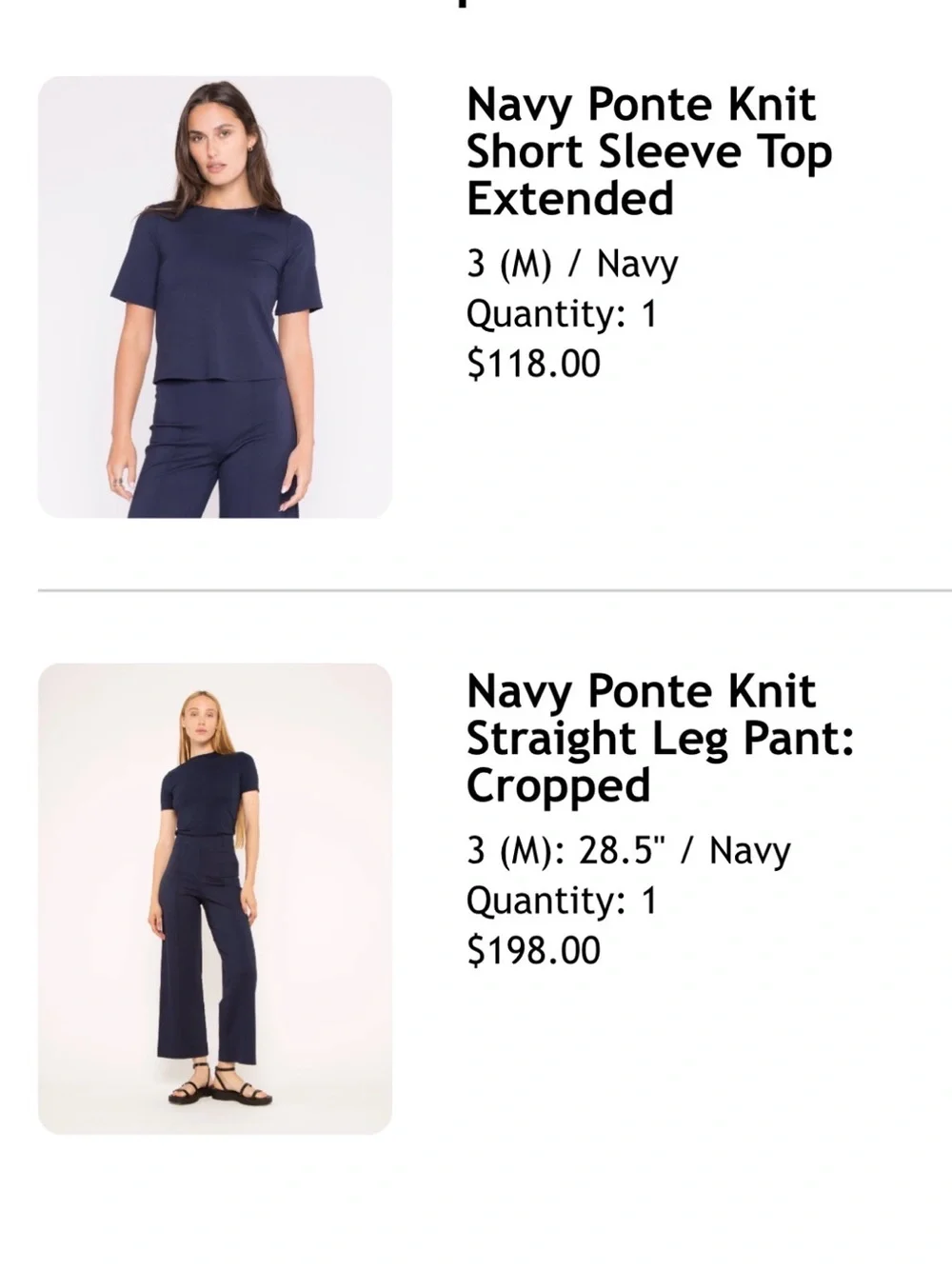 Ripley Rader Navy Ponte Pants and Top Set - Size 3 NWT